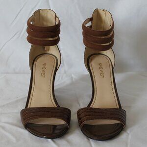 Nine West, 6.5US, light brown wedge heel sandal